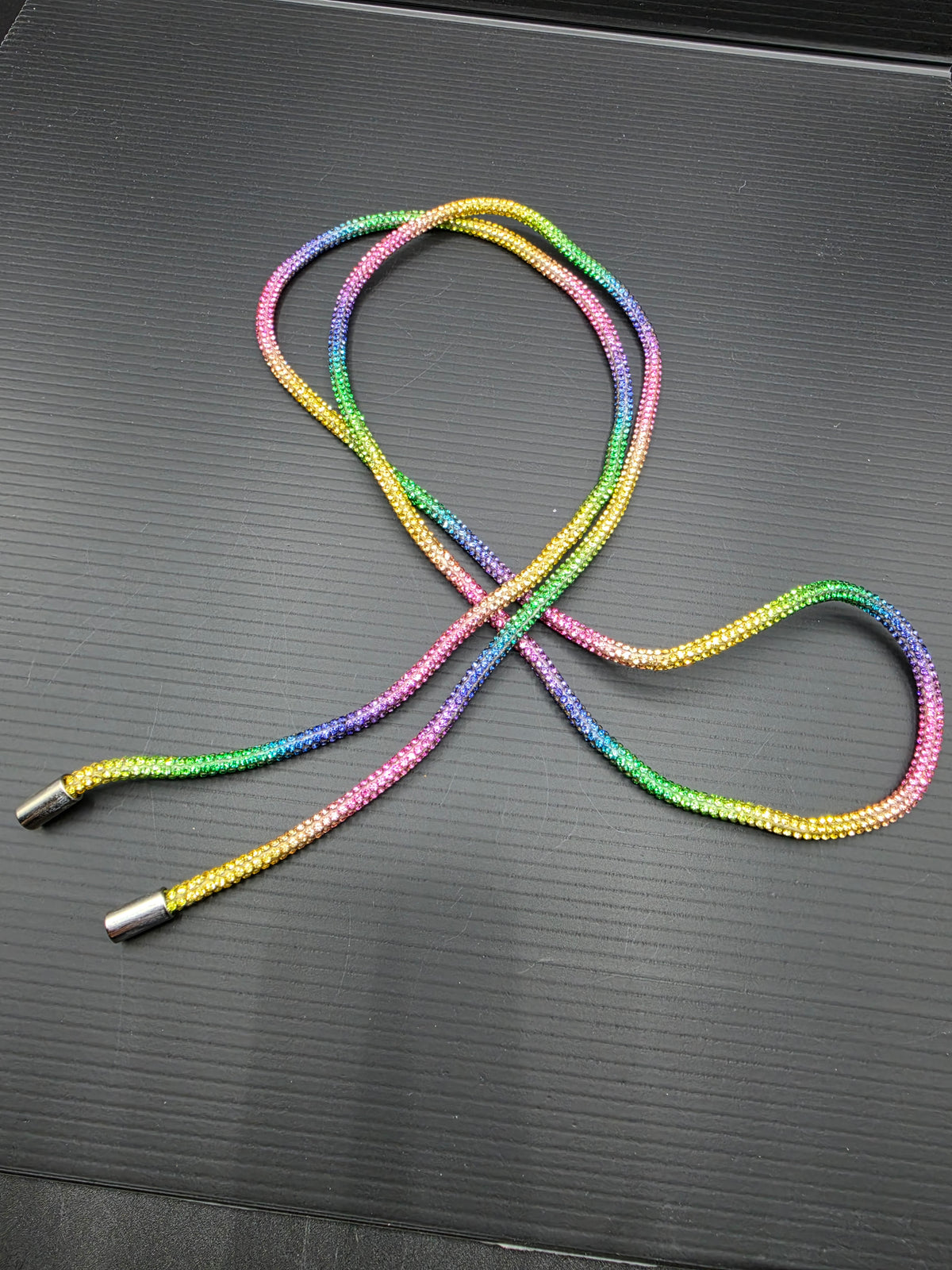 Rainbow Rhinestone Hoodie String