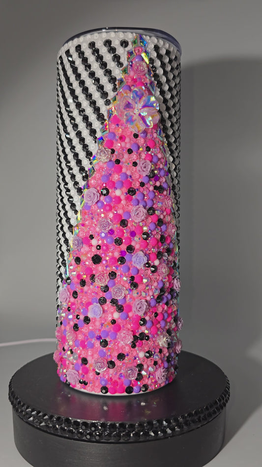 Celina Miller Art - Bling Pink Flower Tumbler