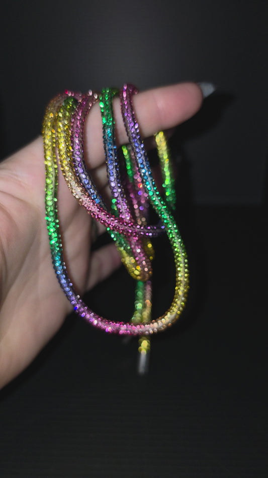Rainbow Rhinestone Hoodie String