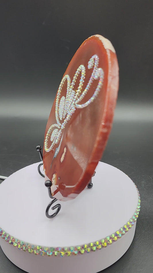 Celina Miller Art - Bling Butterfly Agate Slice