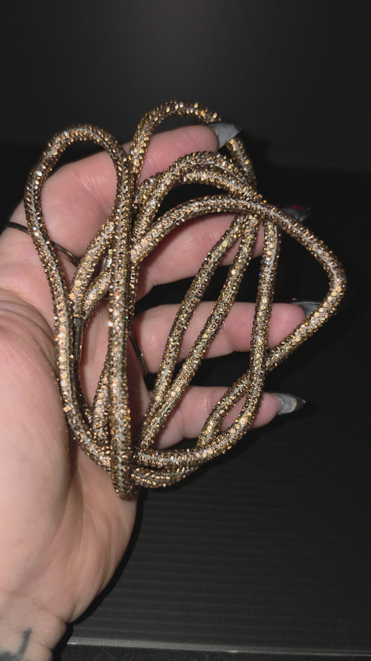 Gold Rhinestone Hoodie String