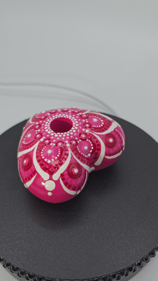 Celina Miller Art - Pink Pen Holder Stone
